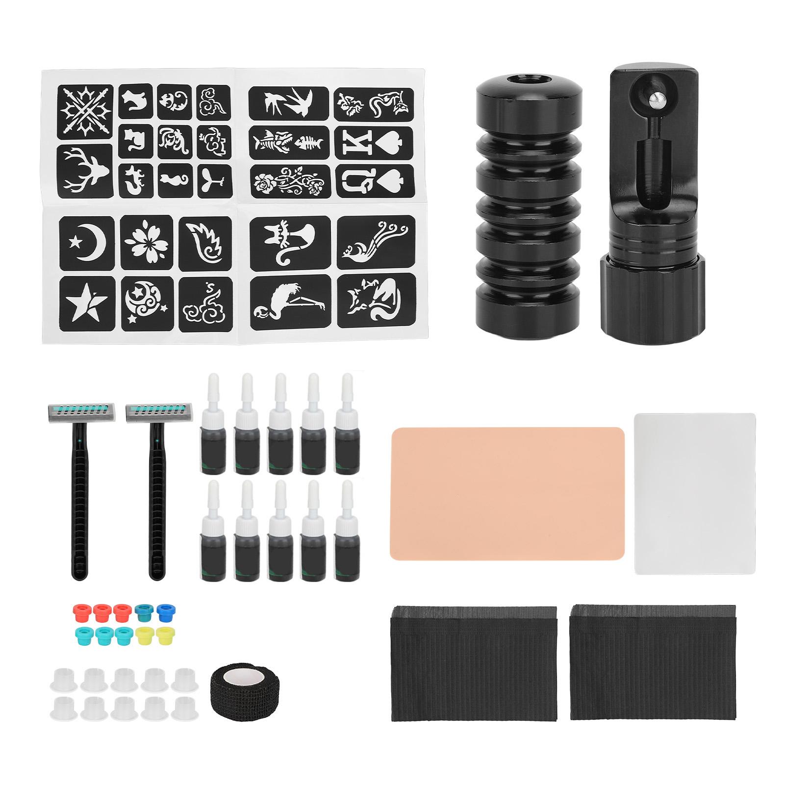 Tattoo Übungsset Manuell Professionell Komplettes Fähigkeitstraining 1.8oz Flüssiges Tattoo Werkzeugset