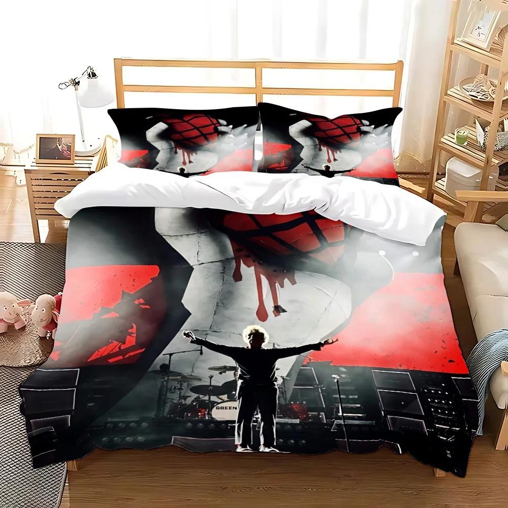 Green Day American Idiot Bettwäsche Kollektion Einzelbett Twin Bett Vollbett Queen Size Bett King Size Bett Kollektion Schlafzimmer für Erwachsene Kinder Bettbezug Kollektionen Mit Bettwäsche 140X200cm-2pcs