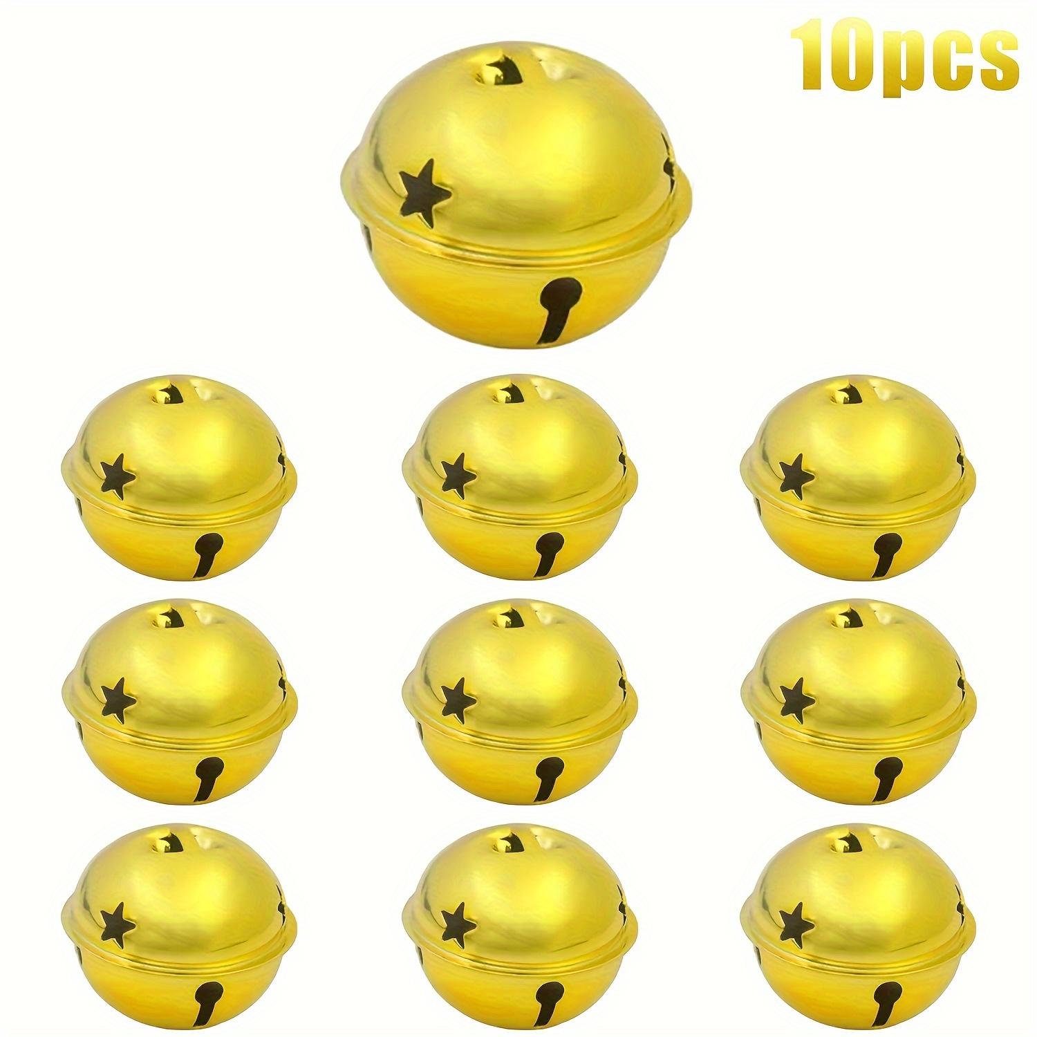 10 Stück Weihnachten Fünf-Sterne-Glocken Bastelglocken für Heim- Feiertagsdekoration Weihnachtsdekoration Hochzeitsdekoration Geschenkdekoration, Basteln DIY-Herstellung yellow