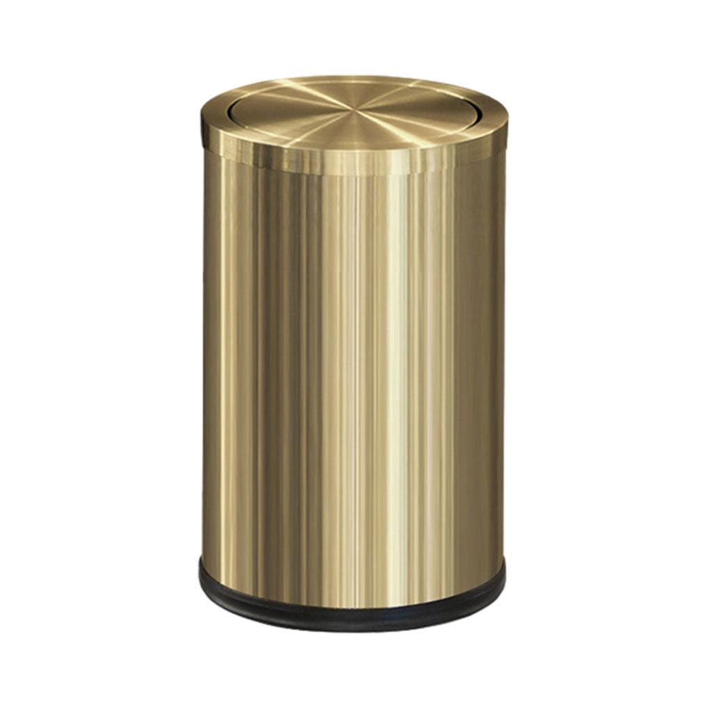 9L Edelstahl Mülleimer Küche Metall Gold Mülleimer mit Schwingdeckel Hotel Haus Behälter Recycling Reinigungswerkzeuge