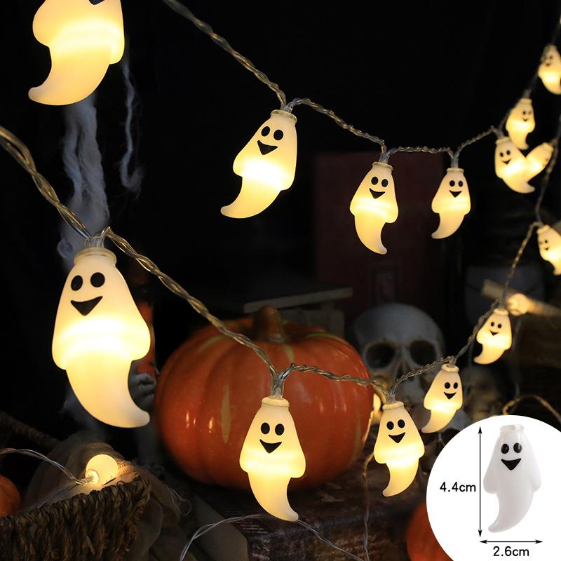 Neue Halloween-Lichterkette, Kürbis-Schädel-Augenkugeln, Geister-Festival-Party-Laterne, Süßes oder Saures, fröhliche Halloween-Tag-Dekoration 3M 20LED(No Battery)