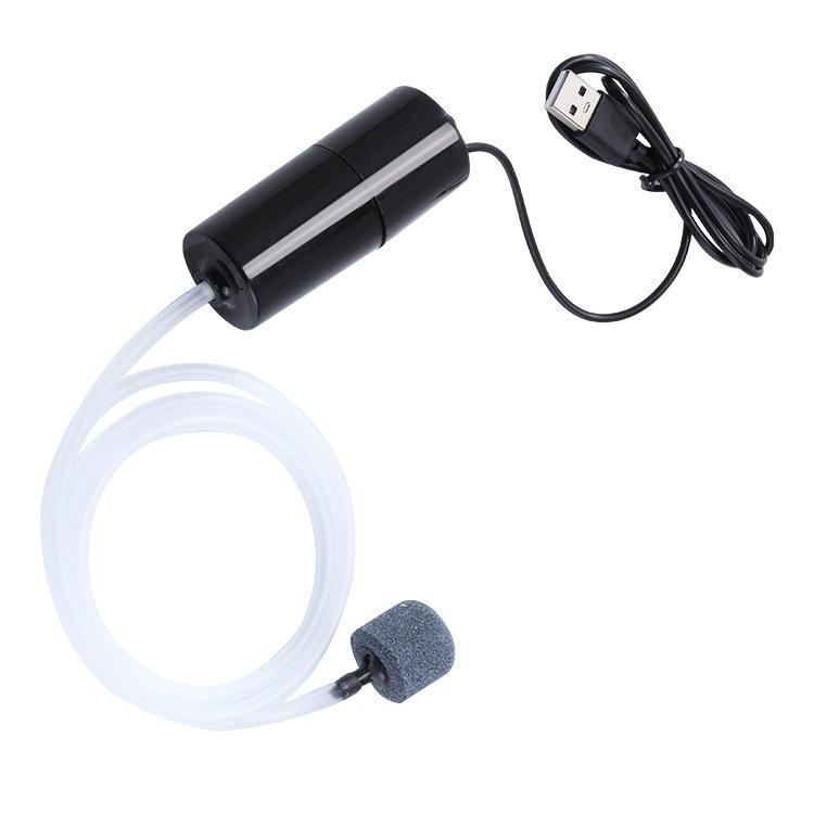 5V 1W Mini Aquarium Sauerstoff Luftpumpe Aquarium USB Silent Air Kompressor Tragbare Angeln Oxygener schwarz