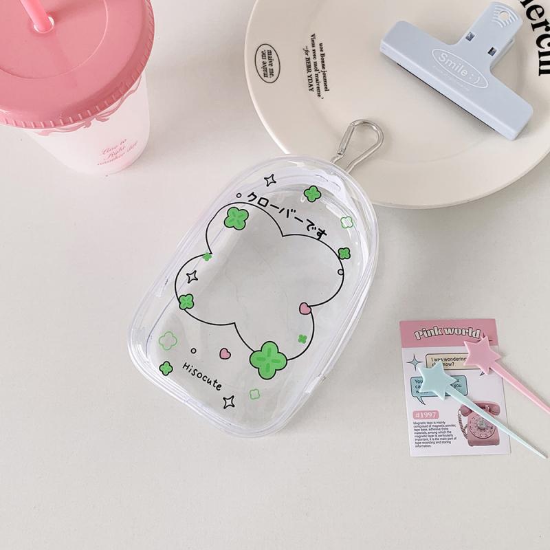 Cartoon Klare Outdoor-Tasche Puppe Spielzeug Transparentes Display-Tasche Aufbewahrungsbox Beutel Mystery Box Mit Schlüsselanhänger Niedliche Puppen-Tasche