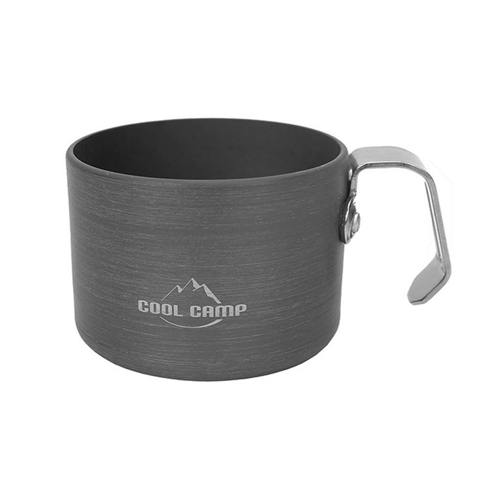 COOLCAMP Outdoor Leichter Aluminiumbecher Camping Wasserbecher Camping Kaffeetasse Picknick Grill grau