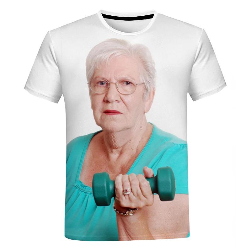 Neue Mode Senior Frauen lecken rotes Eis am Stiel 3D-gedrucktes Sommer-Herren-T-Shirt Kawaii Oma Spaß Eis am Stiel Kurzarm Top 6xl 4XL