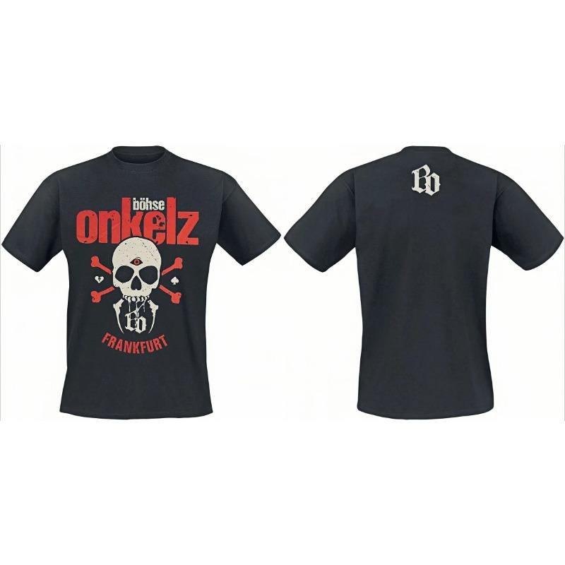 Drittes Auge Schädel _ Böhse Onkelz T-Shirt Musterdruck Sommer Luxusmarke Baumwolle Herren- und Damen-T-Shirt Kurzarm XXL