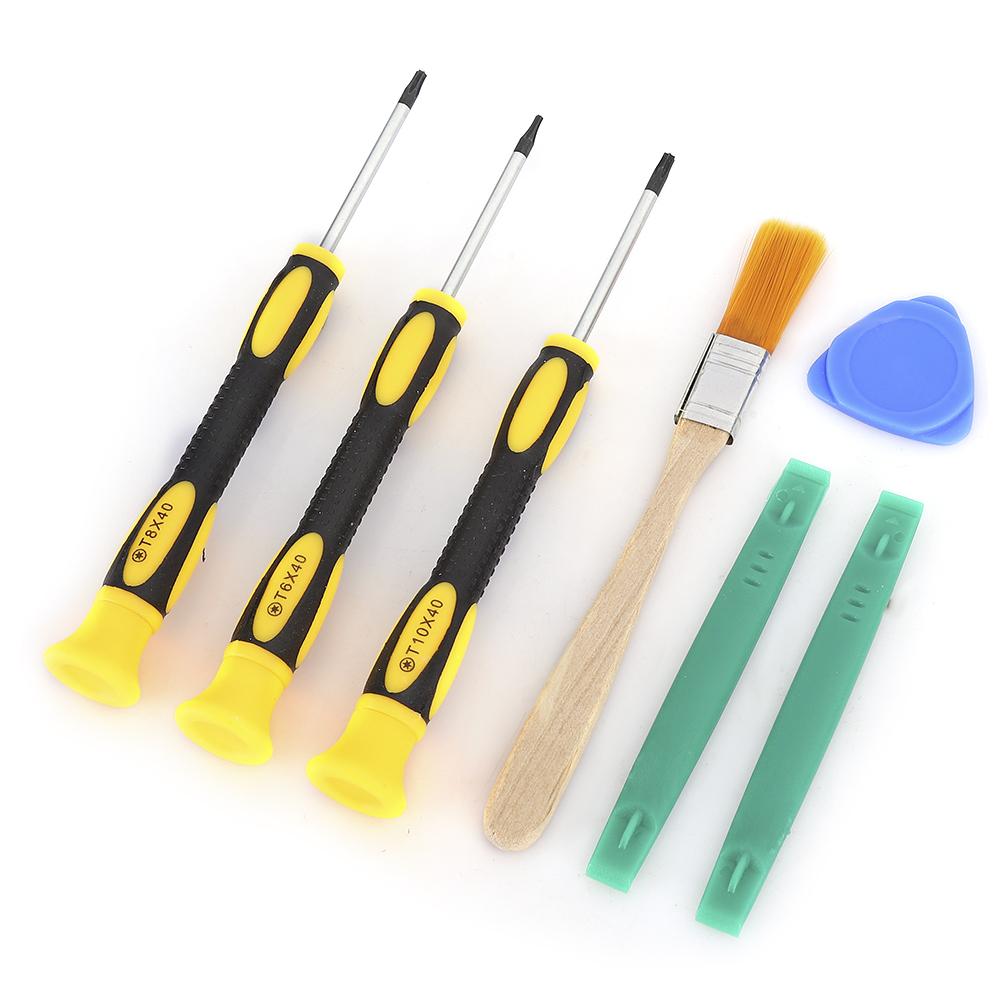 Tragbares 7in1 T6 T8 T10 Schraubendreher-Set Spielkonsolen-Demontagewerkzeug für Xbox360