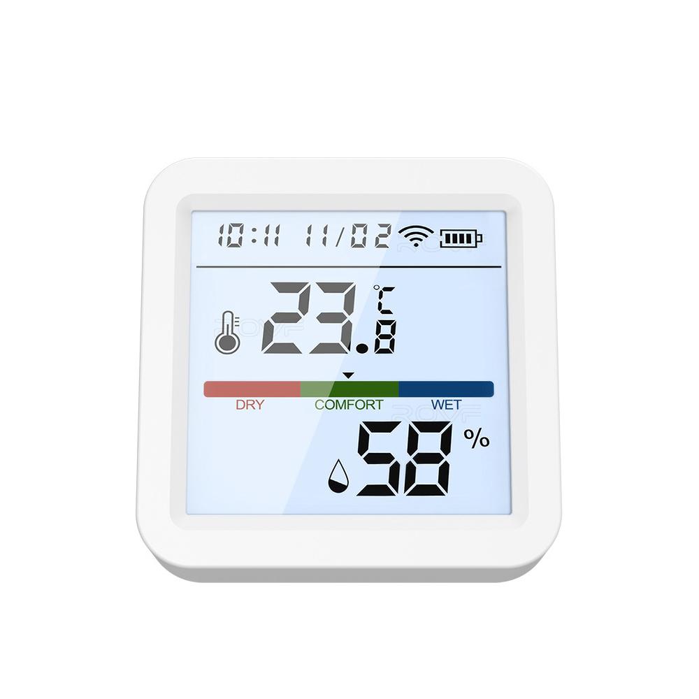 Tuya WiFi BT Dual-Modus Temperatur Feuchtigkeit Tester LCD Hintergrundbeleuchtung Display Mobiltelefon APP Fern bunt