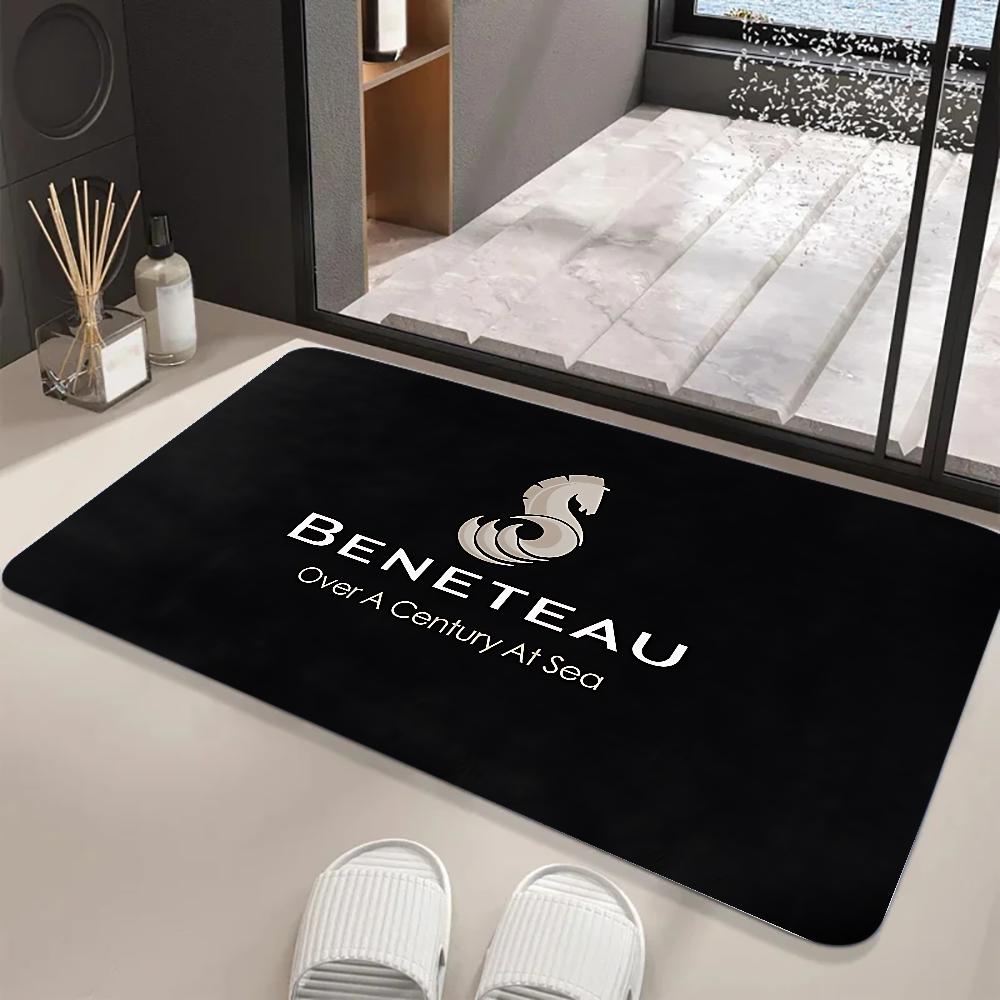 BeneteauS-SegelbootS-SegelnS-Y-Yacht Fußmatte Grafikbedruckte Flanell Fußmatten Für Badezimmer Küche Eingang Teppich Heimdekoration 60X90cm