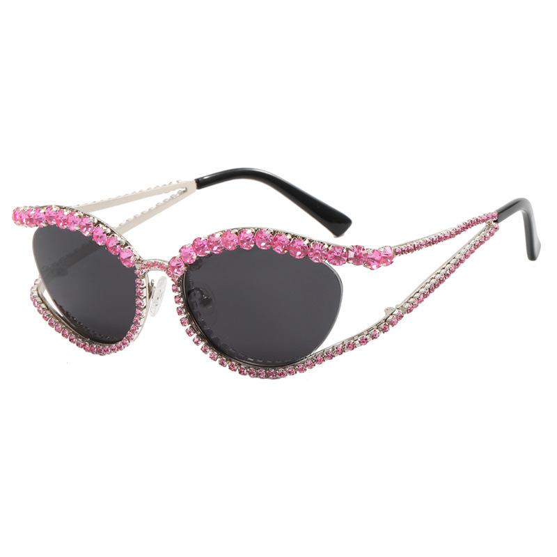 Diamant hohl konkave Form Sonnenbrille Neueste Ins-Stil Sonnenbrille Mode Persönlichkeit Damen Sonnenbrille trendy stt Fotografie