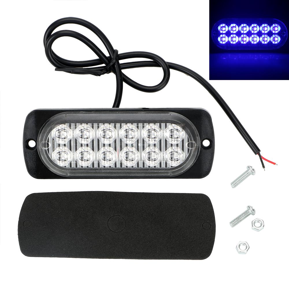 Auto Lichter Montage Auto Lkw Notfall Seite Lampe 12 LED 18 W Auto-styling Signal Lampe LED Warnlicht blau