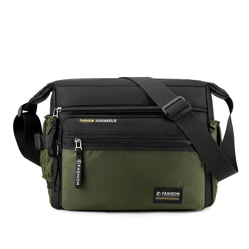 Neue Männer Umhängetaschen Männlichen Nylon Schulter Taschen Junge Messenger Taschen Mann Handtaschen für Reise Casual Große Tasche armee grüne