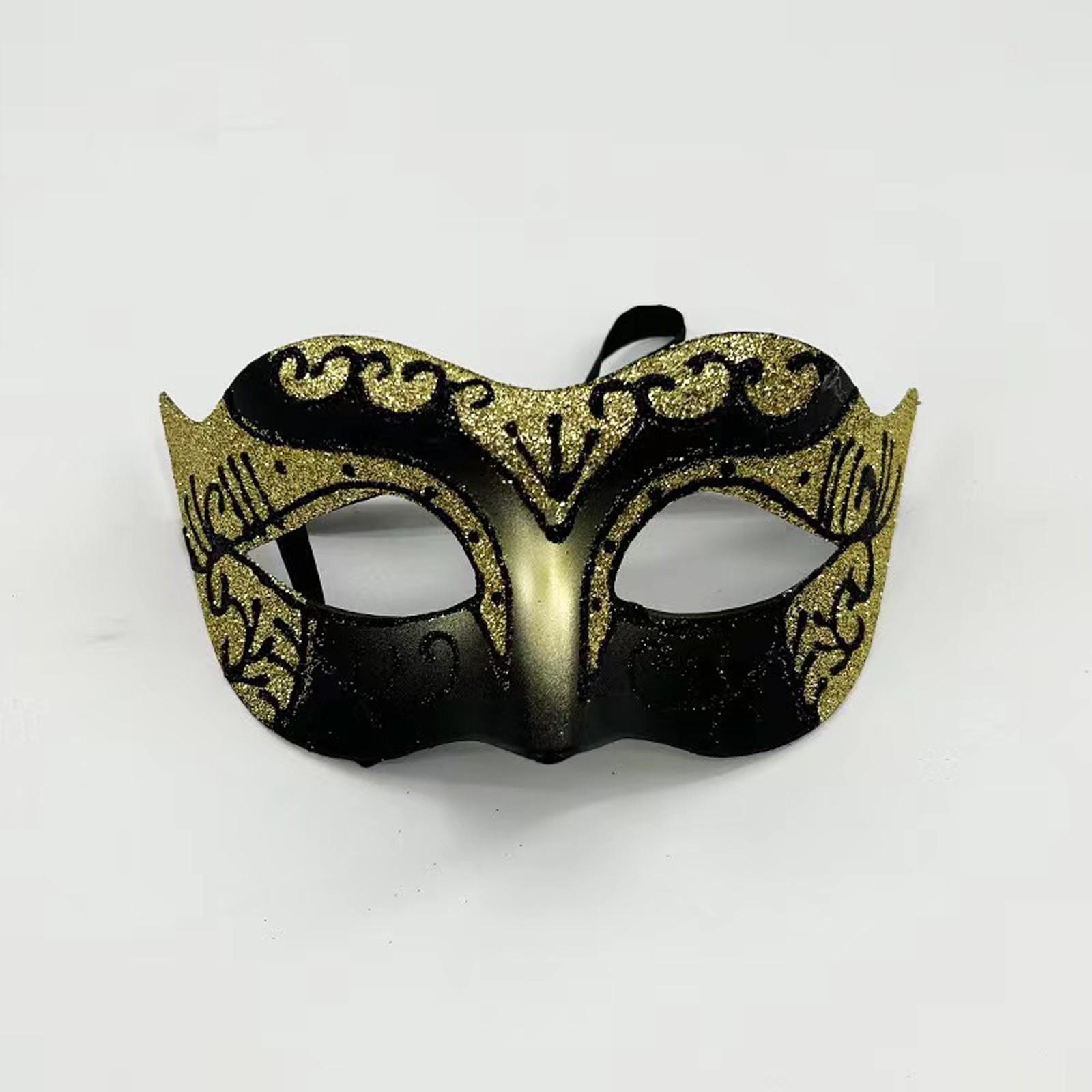 Maskenmaske für Männer und Frauen, Paar, venezianische Maske für Dionysia, Karneval, Kostüm, Party, Ball One Size gold