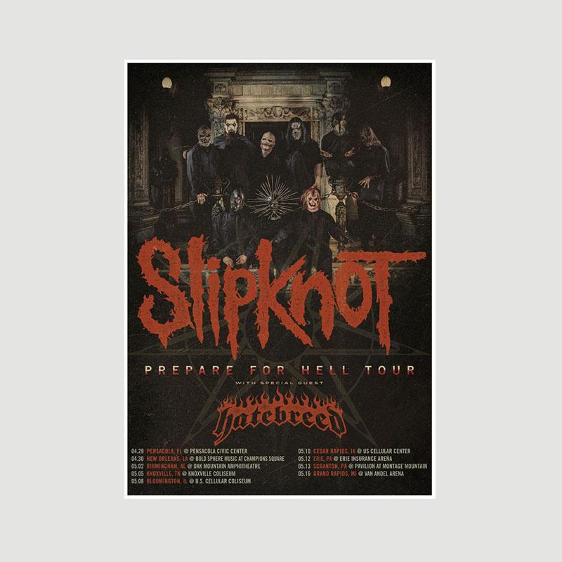 Heavy-Metal-Band Slipknot Vintage-Poster, weißes Papier, Rockband-Poster und Drucke, Wandkunst, Gemälde, Wohnzimmer-Dekoration, Wandbild 30x21cm