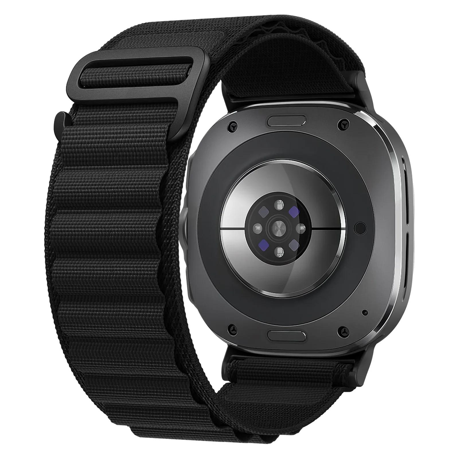 Alpine Loop für Samsung Galaxy Watch Ultra Armband 47mm Zubehör Sport Nylon Armband correa Galaxy watch ultra 7 Armband 47mm Galaxy Watch Ultra schwarz