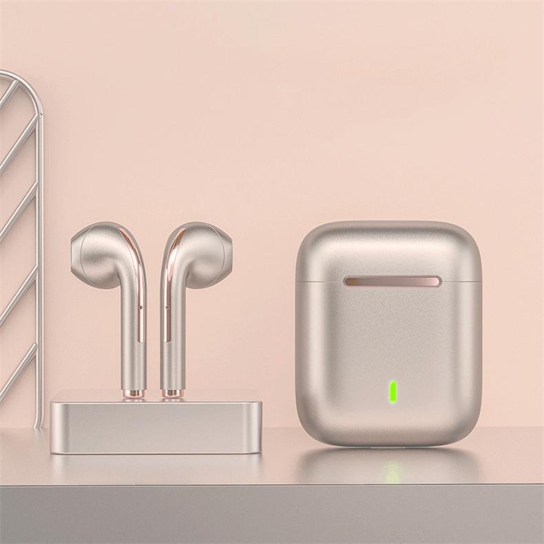 VAORLO J18 TWS Drahtlose Ohrhörer HiFi-Stereo-Subwoofer Super Bass Mit HD-Mikrofon Headset Noise Cancel Kopfhörer Für iPhone Xiaomi Huawei rose gold