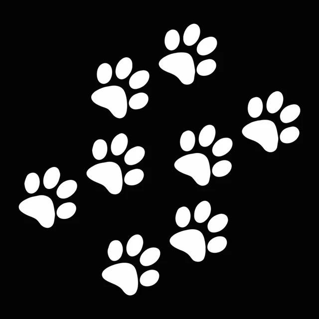 Katzenpfoten-Aufkleber auf dem Auto, Vinyl-Aufkleber, wasserfeste Dekoration, Autoaufkleber 15x14.5cm weiß