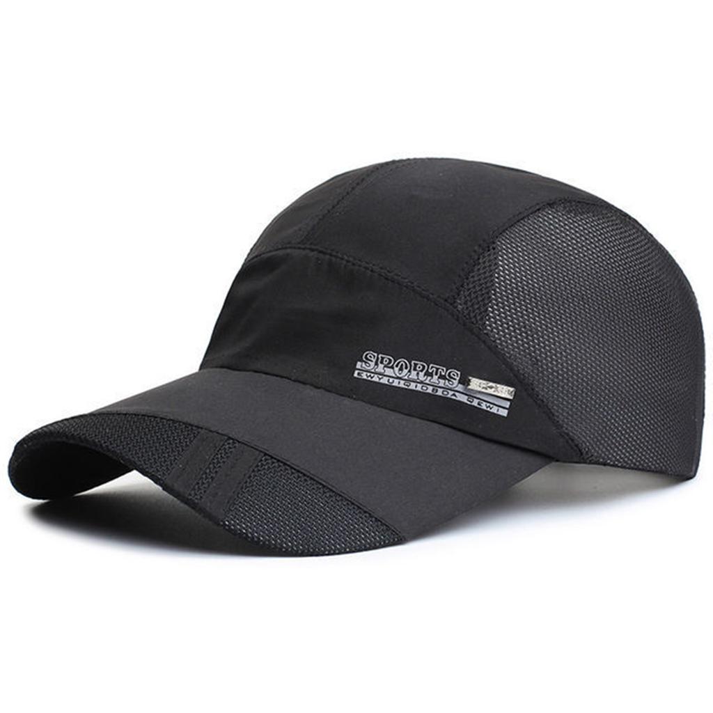 Mode Sommer Outdoor Baseball Hut für Männer Frauen Lauf Visor Cap Neue Angeln Cool Quick Dry Mesh Cap schwarz