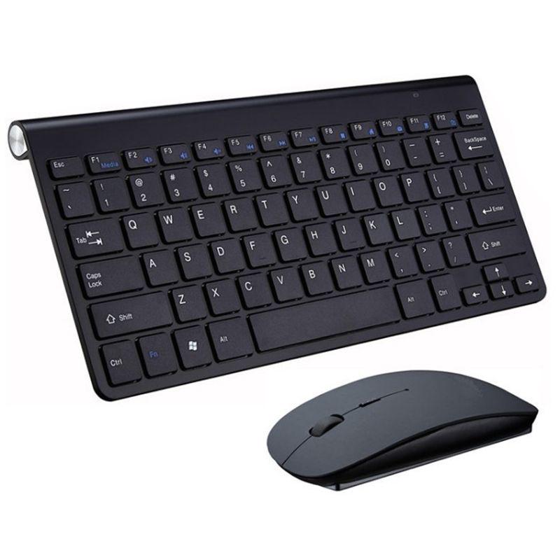 2,4g Drahtlose Tastatur Und Maus Combo Set Tragbare Mini Tastatur Mäuse Für Mac Desktop Pc Notebook Laptop Computer Smart tv Ps5 Keyboard Mouse schwarz