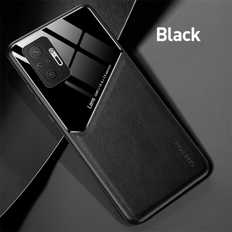 Xiaomi Poco M3 Pro X3 NFC M4 Fall Leder Auto Magnetische Halter Abdeckung Für Xiaomi Redmi Hinweis 10 11 Pro 11S 10S 10T Weichen Rahmen Stoßfest Coque Xiaomi Poco M4 Pro 4G schwarz