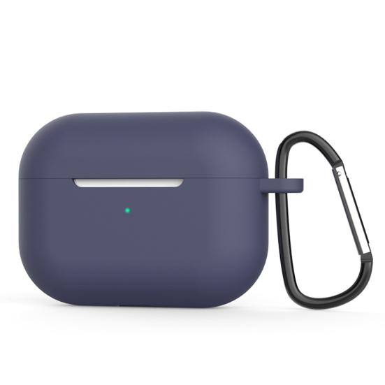 Kopfhörer Fall Elastische Schützen Glatte Oberfläche Silikon Bluetooth-kompatibel Ohrhörer Fall für Airpods Pro dunkelblaue