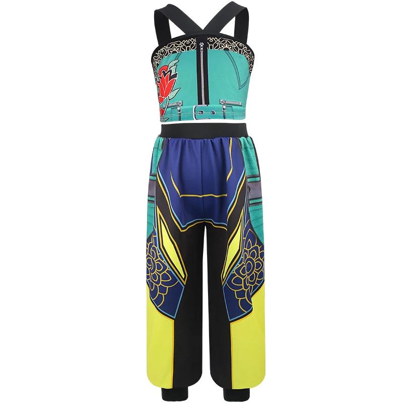 Kpop Dämonenjäger Kostüm Rumi Halloween Cosplay Hot Girls Show Kostüm Schwarzes Glänzendes Set Halloween Mädchen Anime Kleidung 110 3-4 year&Other