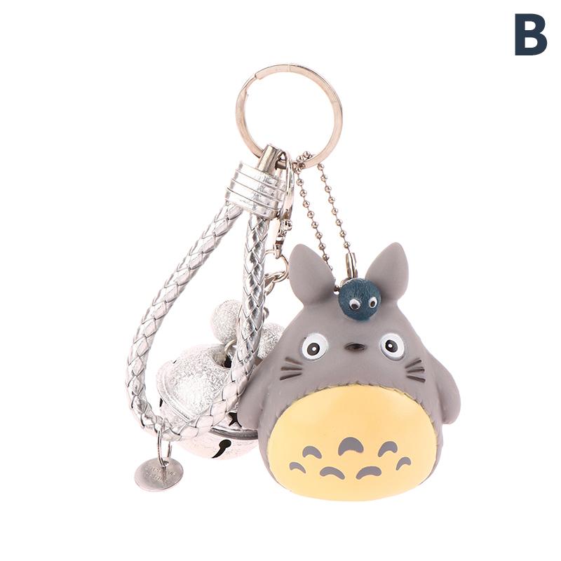 Cartoon Glocke Totoro Schlüsselanhänger mit Ton Schlüsselanhänger Frauen Schlüsselanhänger Anhänger Schlüsselanhänger Auto Tasche Anhänger Charm Anime Zubehör
