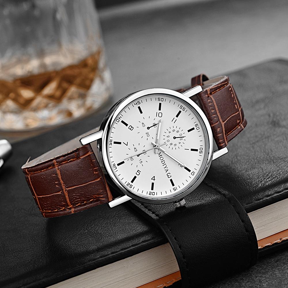 2022 neue Armbanduhr Männliche Uhr Quarzuhr Männer Top Marke Luxus Berühmte Armbanduhr Leder Sport Uhr Für Männer white