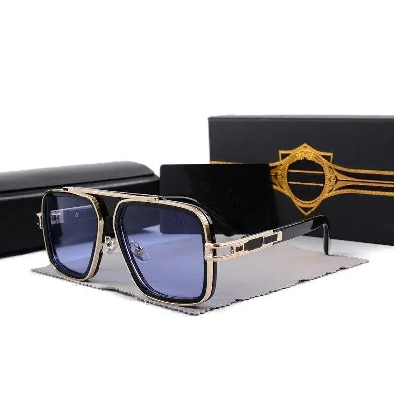 Retro Quadratische Sonnenbrille für Herren Markendesigner Herren Damenmode Luxus Klassisch Großer Rahmen Gradient Autofahren Sonnenbrille UV400