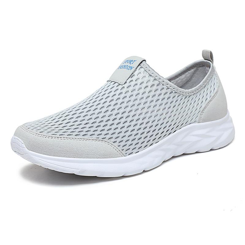 Sommer Mesh Atmungsaktive Männer Schuhe Licht Sport Paar Schuhe Männer Casual Schuhe Große Größe 49 Turnschuhe Männer 38 grau
