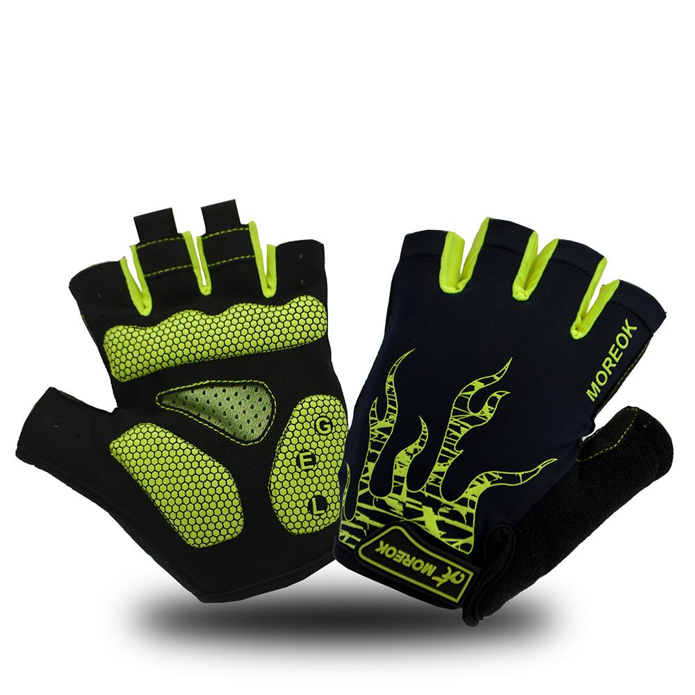 Fahrradhandschuhe, 5 mm Gel-Pad, Mountainbike-Handschuhe, atmungsaktive Fahrradhandschuhe, rutschfeste Rennrad-Fahrradhandschuhe für Herren und Damen S gelb