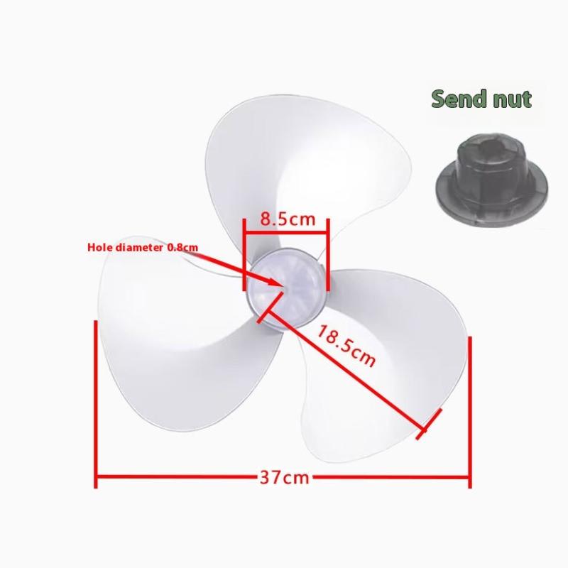 1 Satz Elektrischer Ventilator DIY Zubehör Großer Wind Kunststoff Ventilatorflügel 3 Blätter Für Midea Und Andere 16-Zoll 400-mm-Ventilatorteile A2