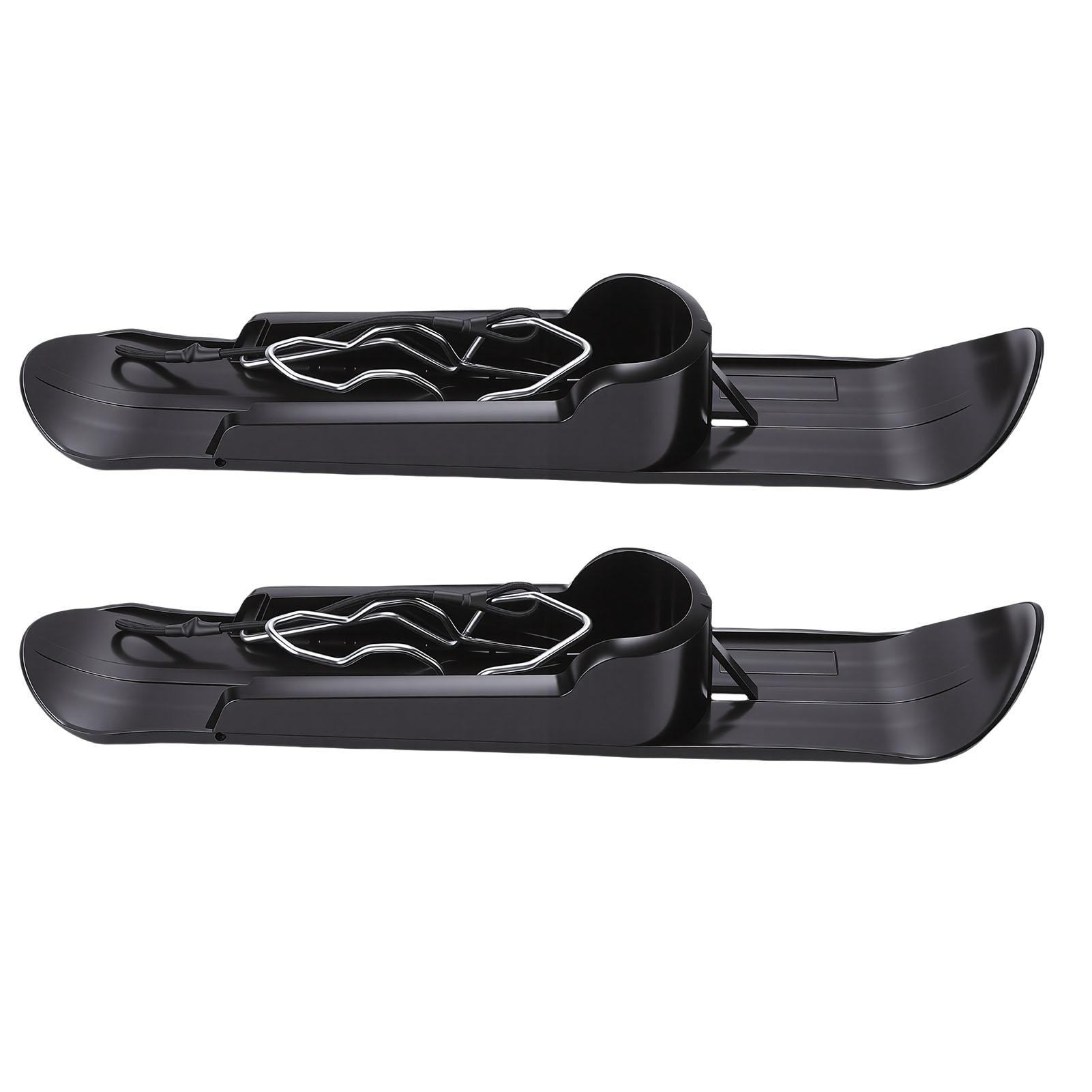2 Stück Kinderwagen Ski-Brett Kinder Outdoor Winteraktivitäten Snowboarden Schlitten für Kinderwagen Laufrad black