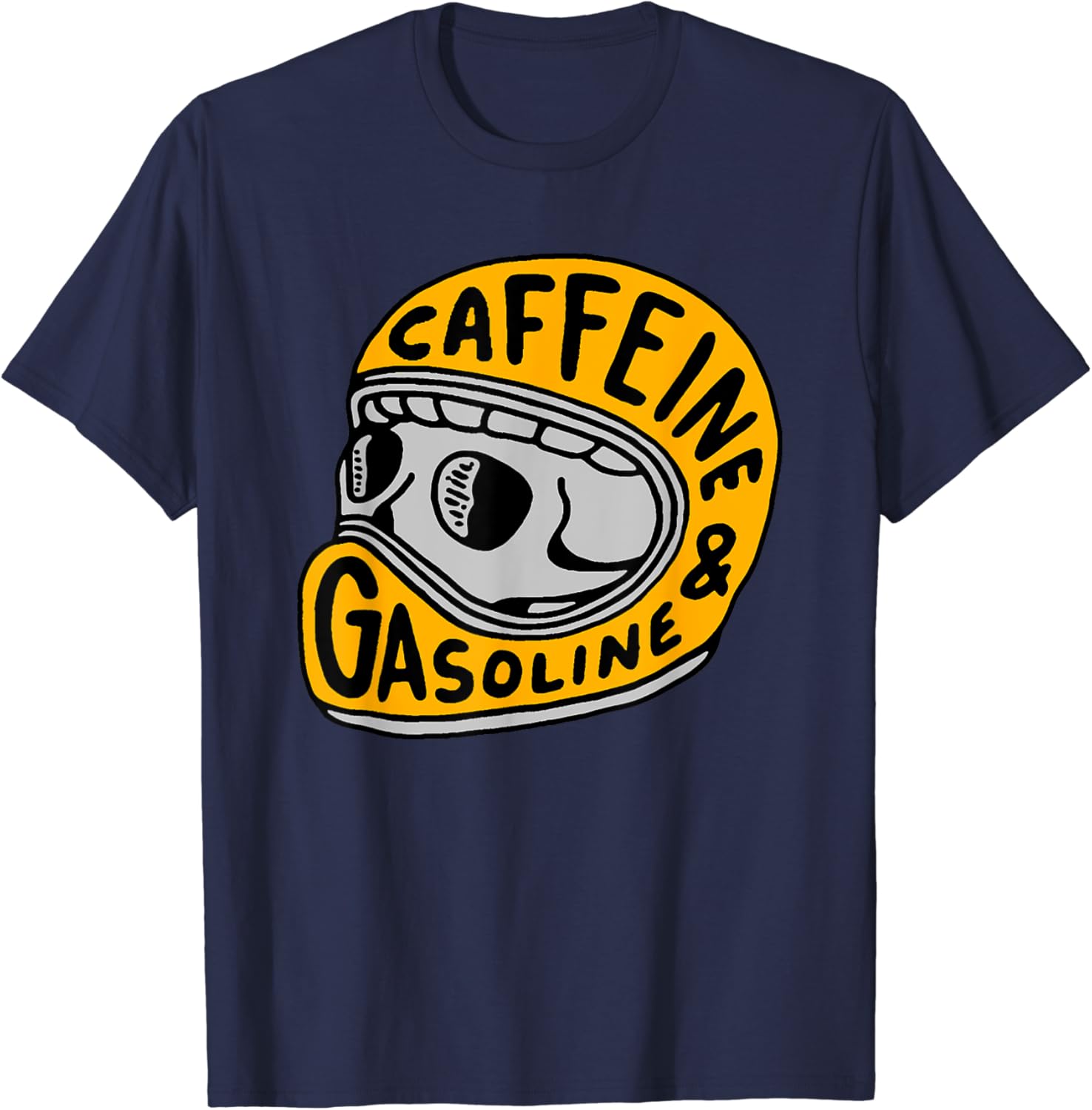 Koffein & Benzin Grafik Baumwoll-T-Shirt Unisex Männer Frauen Sommer Luxusmarke Oberteile Kurzarm Klassisches Mode-T-Shirt Essentials M