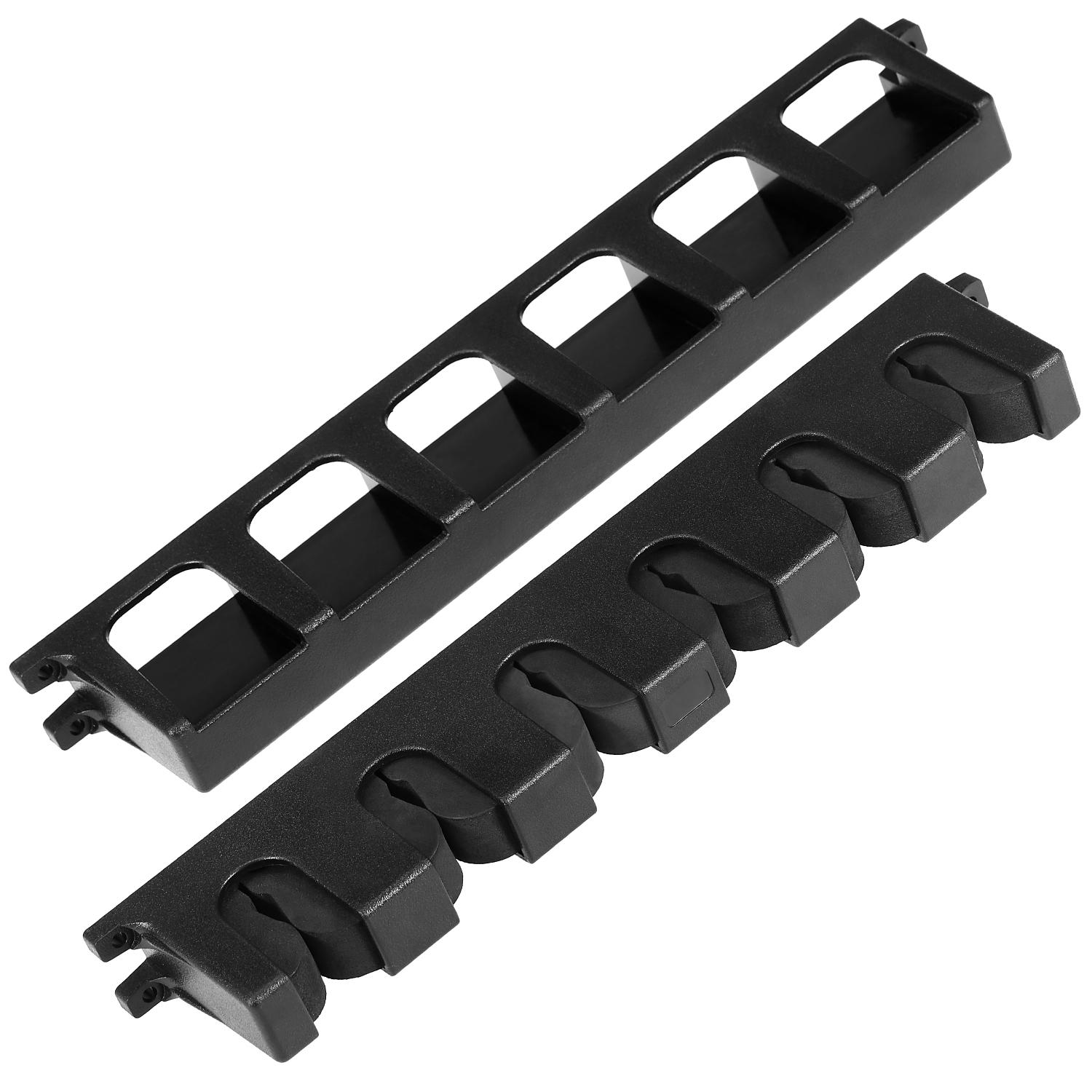 Angelrutenständer für 6 dünne Angelruten, Wandmontage, Angelruten-Aufbewahrungsständer, Halter schwarz