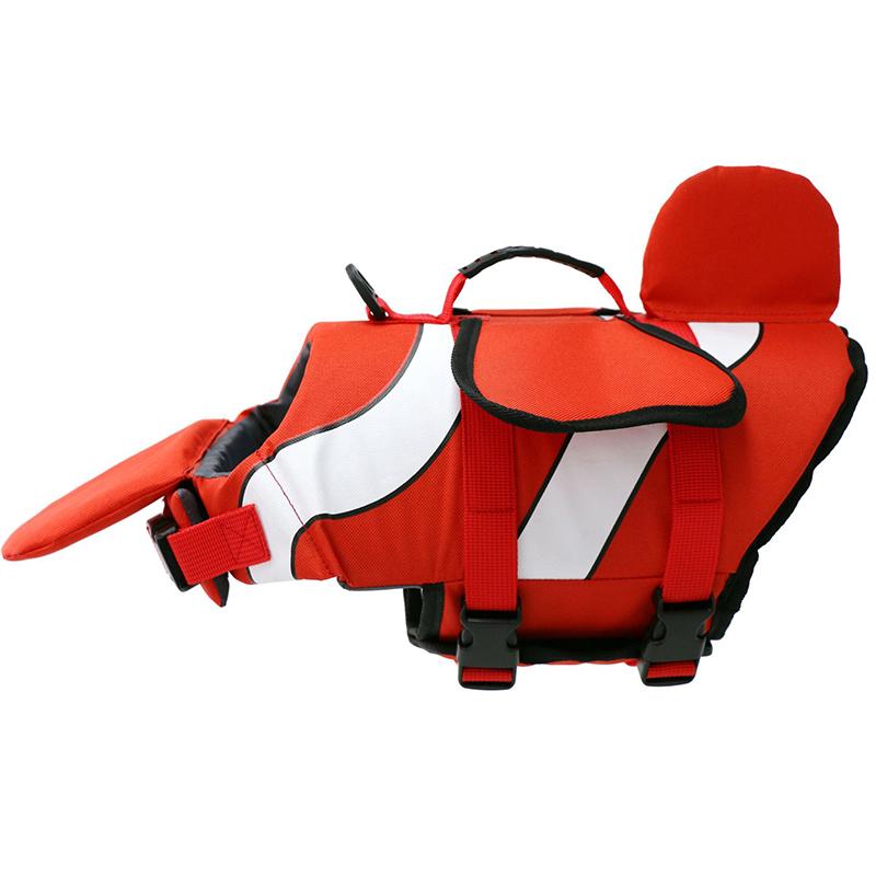 Hunde Schwimmweste Hunde Sicherheitsweste Verstellbare Schwimmhilfe Mit Hohem Auftrieb Und Langlebigem Rettungsgriff Für Kleine Mittlere Und Große Hunde (Red,S) rot