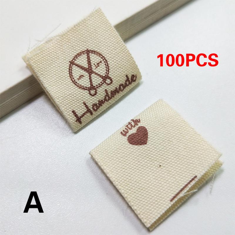 100 STÜCKE/SET Maschine Für Kleidungsstück Nähmuster Etiketten DIY Flaggenetiketten Handgemacht Handgemachtes Zubehör Kleidung Nähen