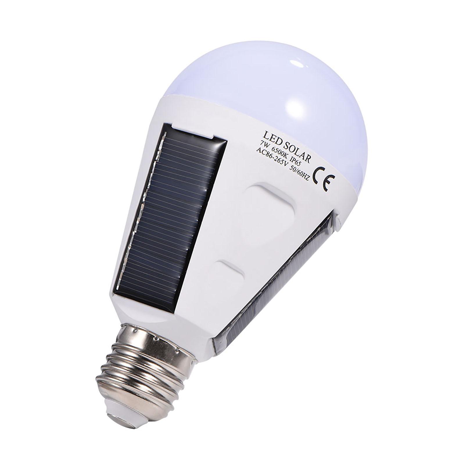 Solar Panel LED Glühbirne Tragbare Wasserdichte Indoor/Outdoor Wandern Camping Notfall Lampe 7W