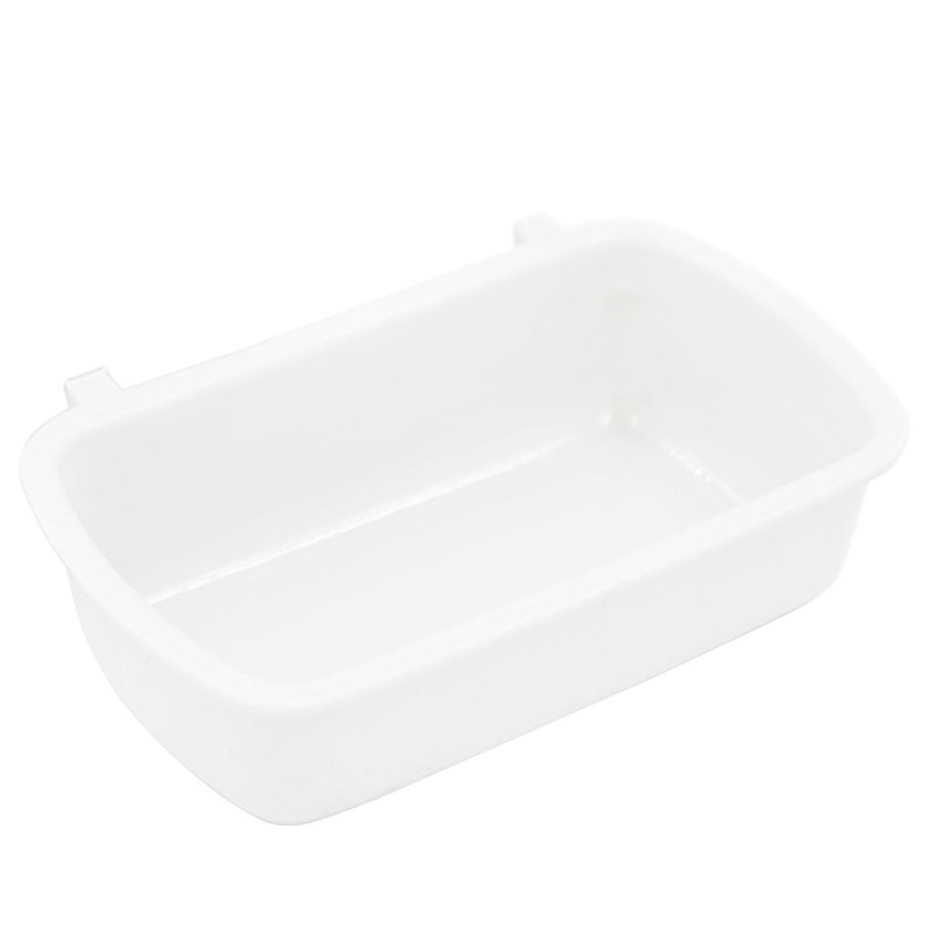 Kunststoff-Futternapf für Hamster, Tiernahrung, Wasser, Futternapf mit Haken, Getränkehalter für Haustierkäfig, für Chinchillas, Hasen, Frettchen weiß