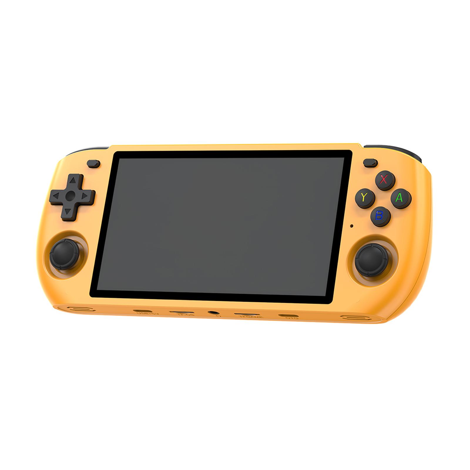 PowKiddy RGB10 max3 Handheld Spielkonsole 5,0-zoll IPS HD Bildschirm Unterstützung TV Verbindung Mehrere 256G gelb