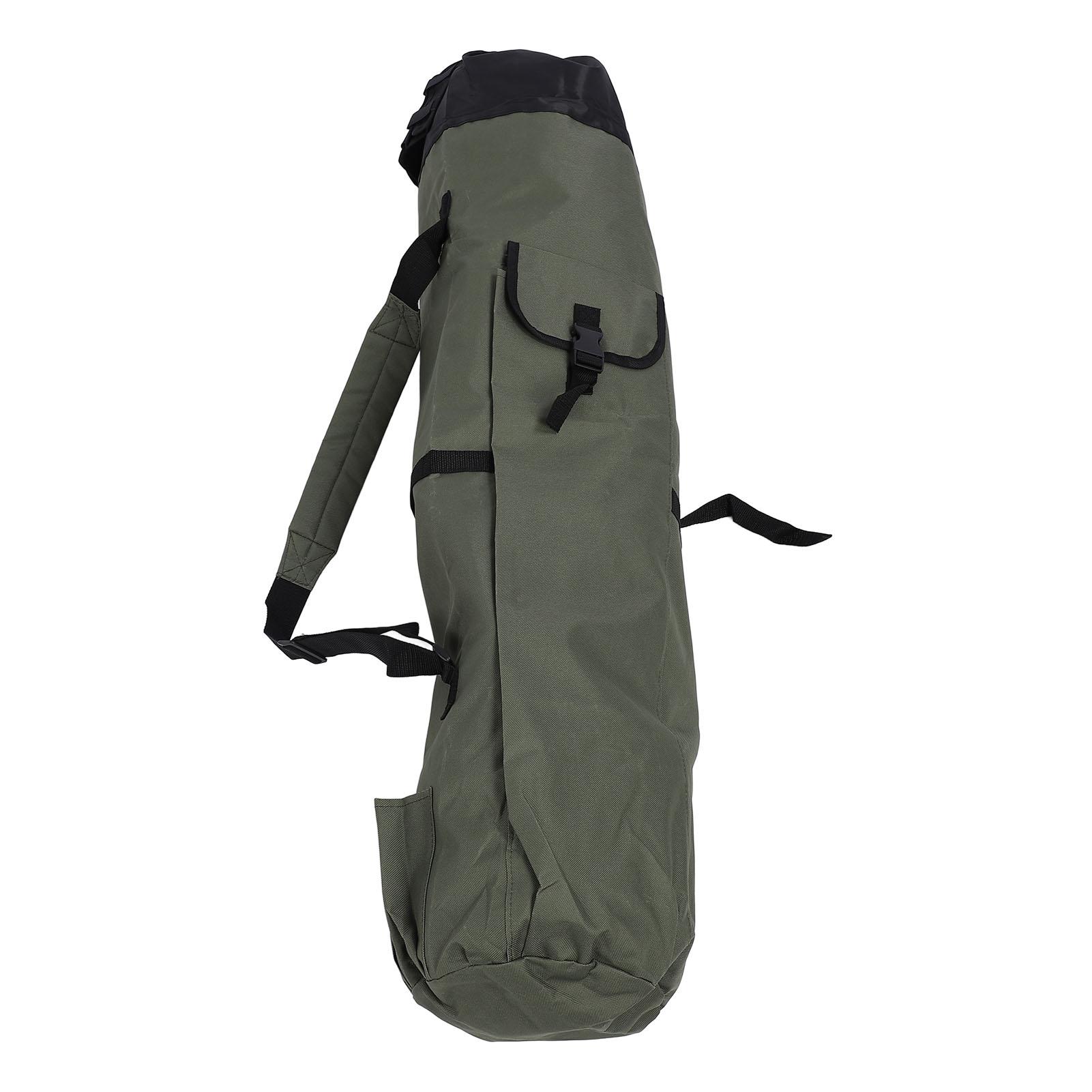 Angelruten-Tasche Zylinderform 600D Oxford-Gewebe Wasserabweisend Stoßfest Tragbar Angelrute grün