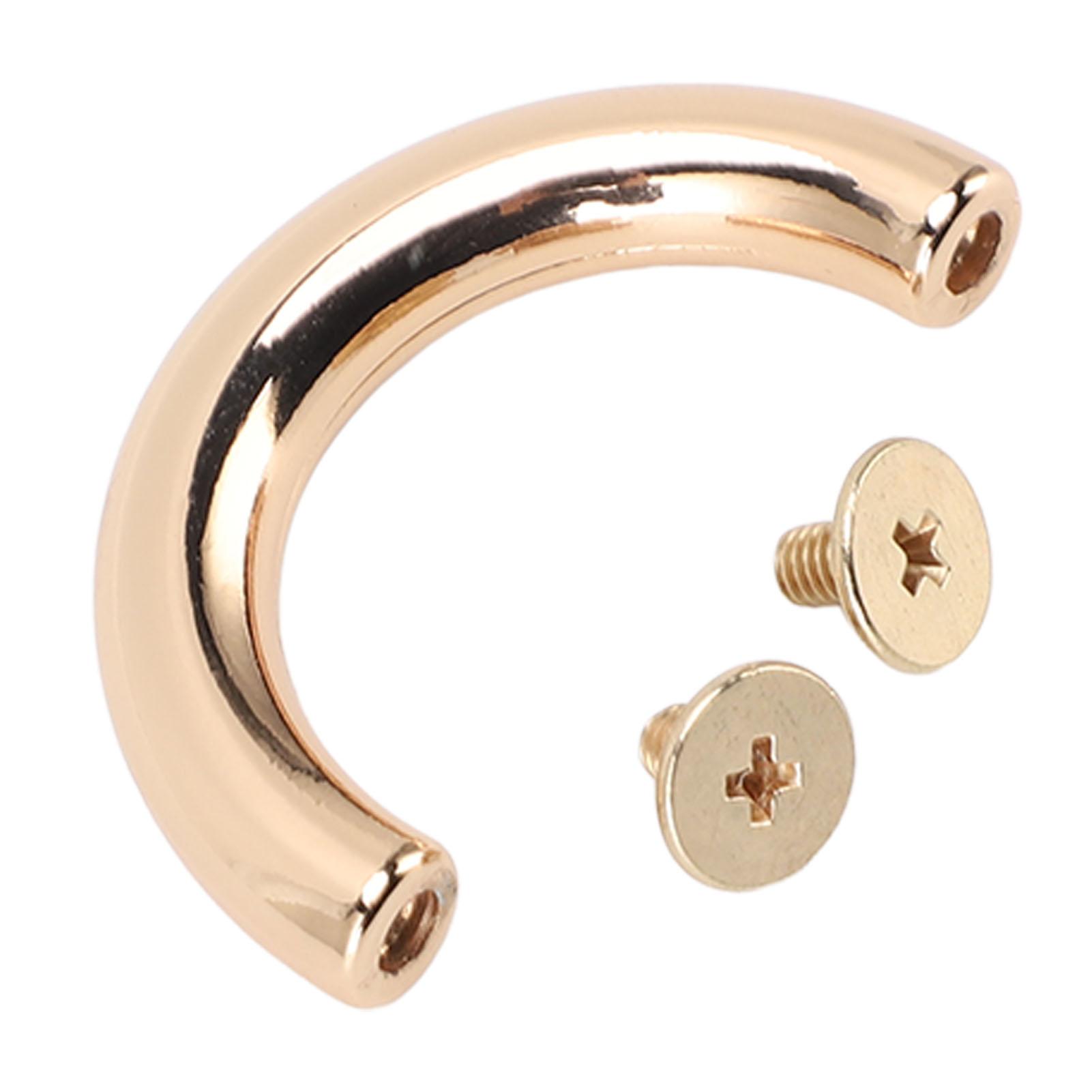 10 Sätze D-Ring-Verbinderschnalle Zinklegierung Eisen Bogenbrücke D-Ring-Schnalle für Tasche Handtasche Leder gold