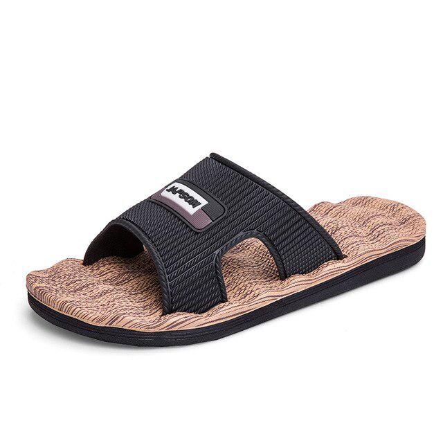 Trendige Schuhe für Herren, Sommer-Hausschuhe, Outdoor-Casual-Strand-Hausschuhe, Trend zu personalisierten Flip-Flop-Sandalen, Flip-Flops, rutschfeste Schuhe 42 braun