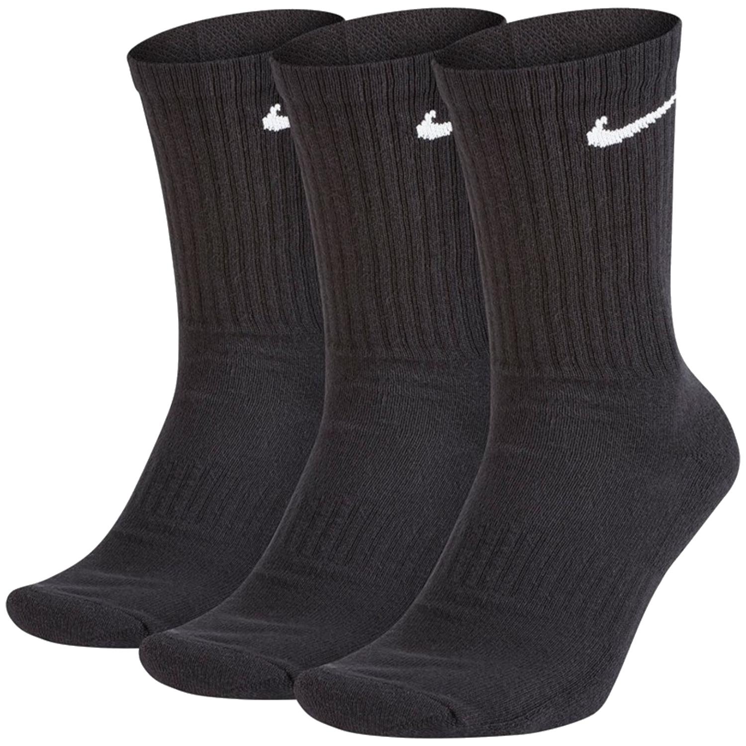Nike Everyday Dämpfende Dri-FIT Socken 3er-Pack, Unisex schwarze Socken 38-42 schwarz