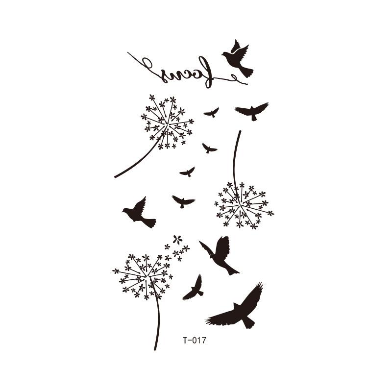 Schönheitsaufkleber Wasserdichter Tattoo-Aufkleber Cartoon Blume Buchstabe Tattoo-Aufkleber Temporäres Tattoo für Männer und Frauen 75*140mm