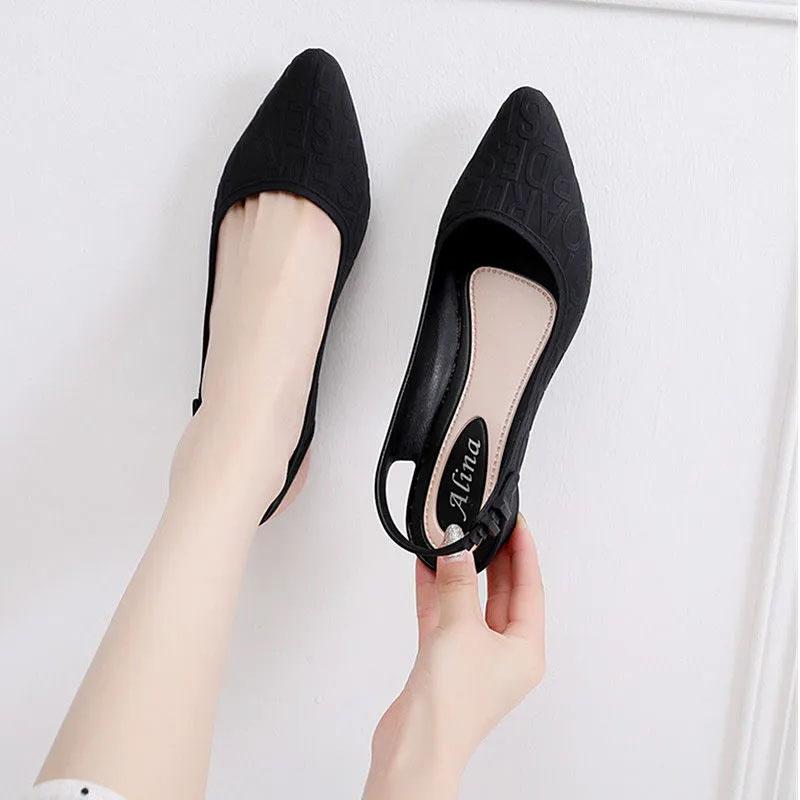 Sandalen Hausschuhe Damen Sommer Flache Sandalen Damen Stil Dicke Schuhe Wasserdicht Einzelne Schuhe Freizeitschuhe 40 schwarz