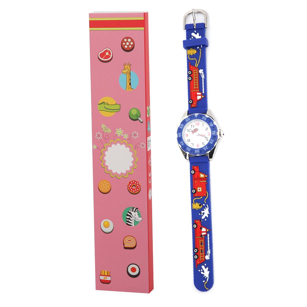 Kinder Cartoon Armbanduhr PVC Armband Wasserdicht Quarz Armbanduhr Jungen Mädchen GeschenkBlau