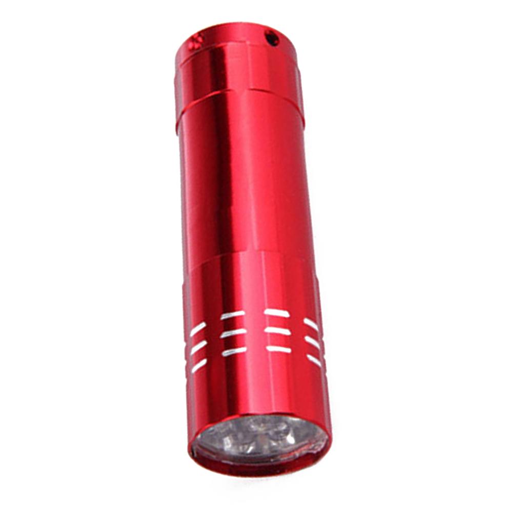 Mini-UV-LED-Licht, UV-LED-Lampe, Nageltrockner für Gelnägel, 9 LED-Taschenlampe, tragbare Nageltrocknermaschine, Nagelkunstwerkzeuge, UV-Licht rot