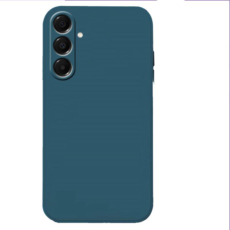 Für Samsung A17 Hülle Abdeckung Samsung Galaxy A17 Capas Handy Rückseite Bumper Original Flüssigsilikon Weich TPU Fundas Samsung A17 A 17 Galaxy A17 blau