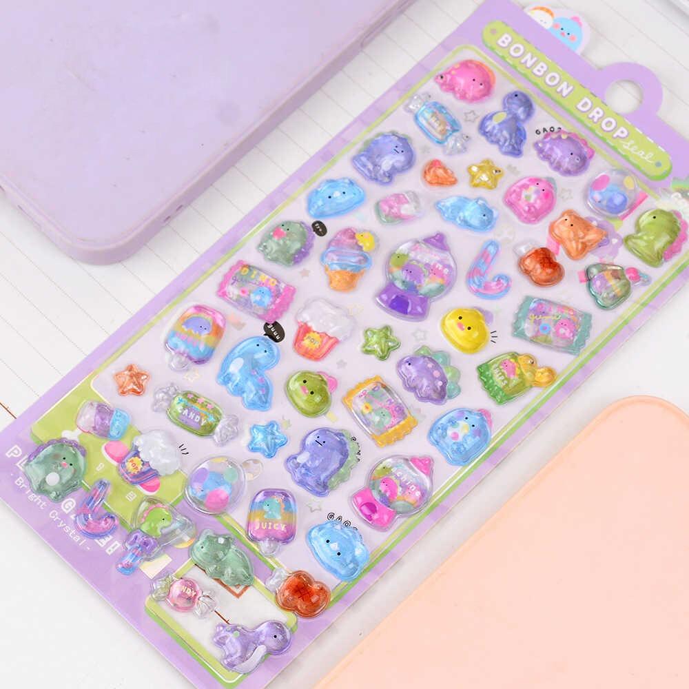 Handy Dekoration 3D Aufkleber DIY Acryl Diamant Patch Lustige Gooka Dekorative Aufkleber violett